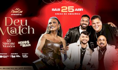Simone Mendes e Menos é Mais se apresentam em Manaus com o show “Deu Match”