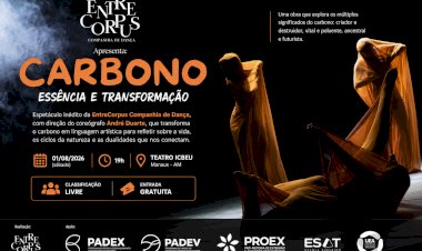 Carbono – Essência e Transformação leva reflexão sobre a vida e a natureza ao palco do Teatro ICBEU