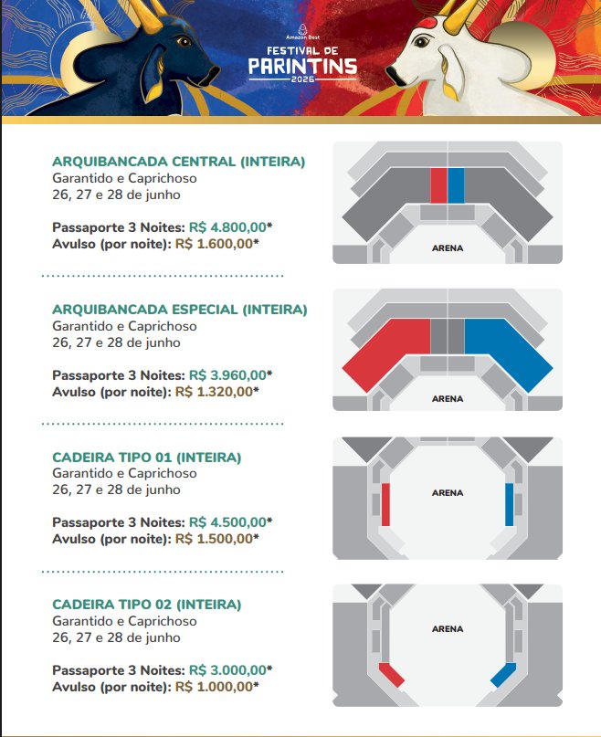 Amazon Best retoma venda de ingressos para o Festival de Parintins 2026 após decisão judicial favorável