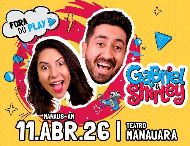 Fenômenos do YouTube, Gabriel e Shirley apresentam espetáculo ao vivo em Manaus