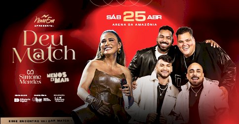 Simone Mendes e Menos é Mais se apresentam em Manaus com o show “Deu Match”