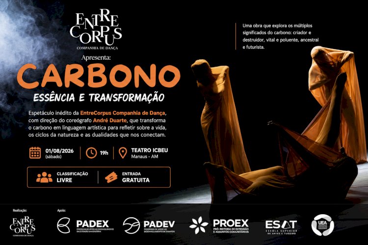 Carbono – Essência e Transformação leva reflexão sobre a vida e a natureza ao palco do Teatro ICBEU